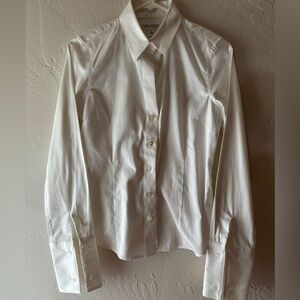 Women´s Banana Republic High Quality Tailored Easy-Care Shirt - White - Size 4